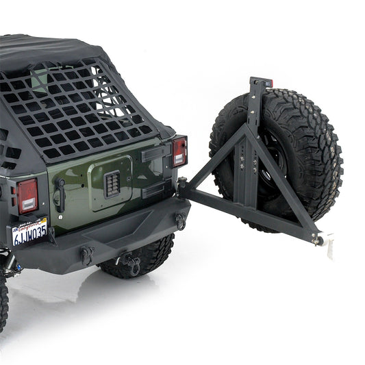 Smittybilt XRC Tire Carrier Textured Black No Drill Installation I 76856-02
