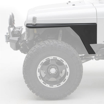 Smittybilt XRC Tube Fender Front Textured Black Powder Coat Relocates Factory Latch I 76872