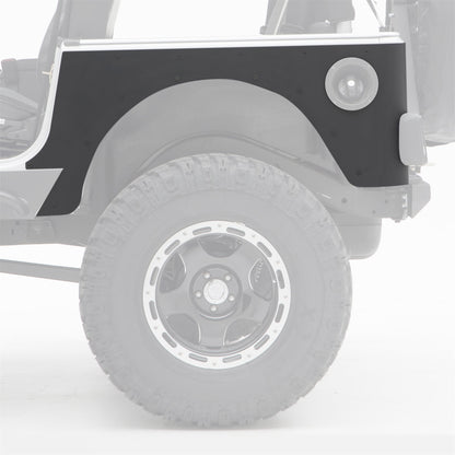 Smittybilt XRC Corner Guard Rear Black Powder Coat Incl. Cutoutes For Factory Tail Lights and Fuel Filler Optional Flare Part No.[76875] I 76874