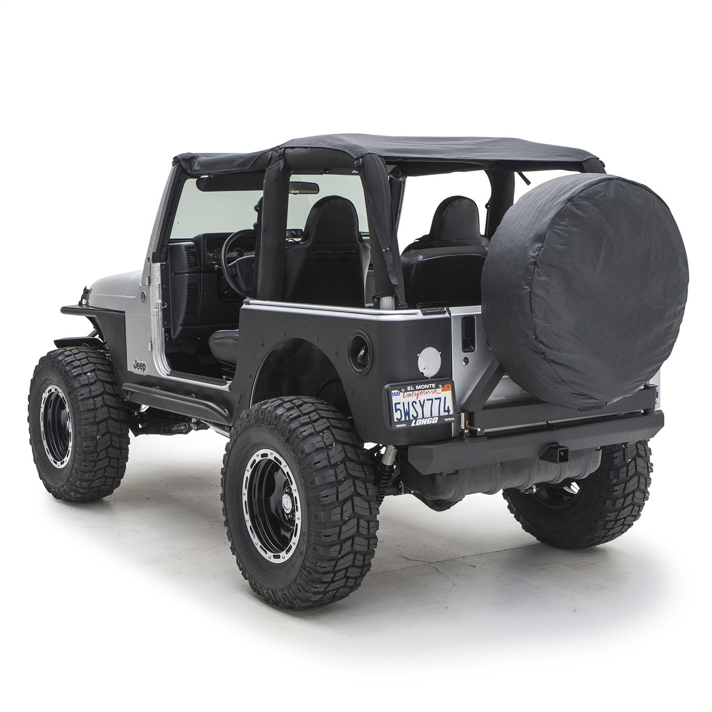 Smittybilt XRC Corner Guard Rear Black Powder Coat Incl. Cutoutes For Factory Tail Lights and Fuel Filler Optional Flare Part No.[76875] I 76874