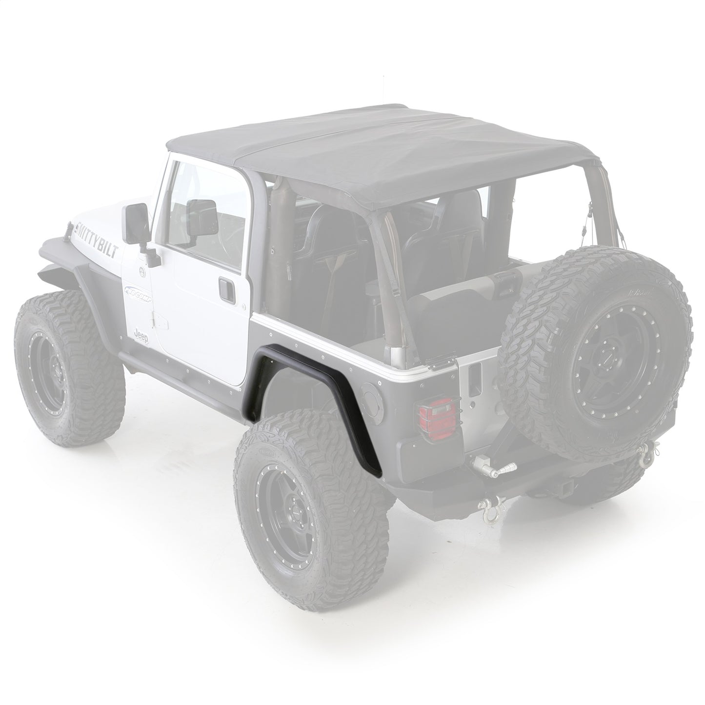 Smittybilt XRC Fender Flare Set Rear w/3 in. Flare Black Textured For Use w/Smittybilt XRC Corner Guard Part No.[76874] I 76875