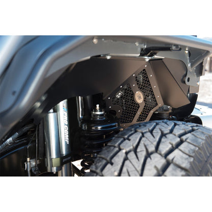 Smittybilt Front Fender Liner Black w/Silver Mesh I 76984