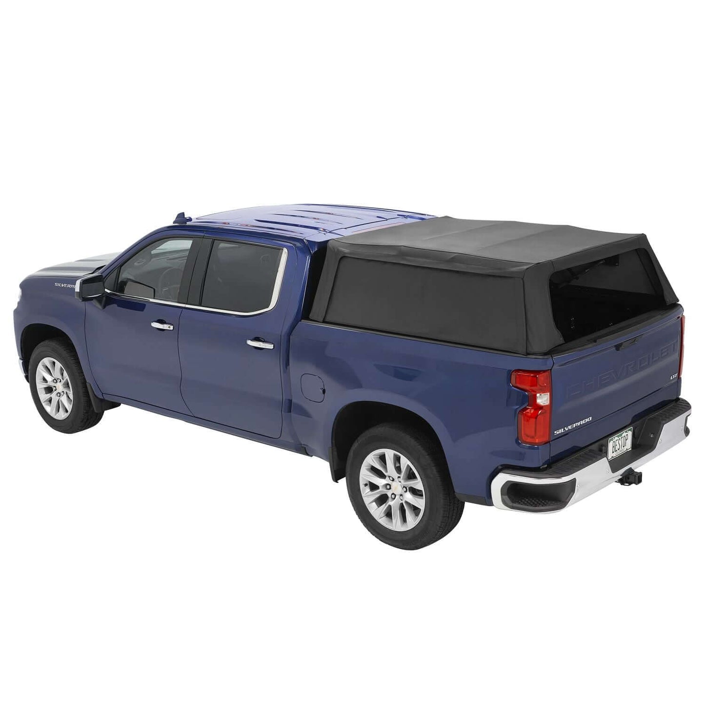 BESTOP | Supertop Truck Bed Cap 2 For Chevy/GMC 2019-2024 Silverado/Sierra 1500 Exc 19 Classic 6.5 Foot Black Diamond PVC Coated Sailcloth No Drill Bestop | 77319-35