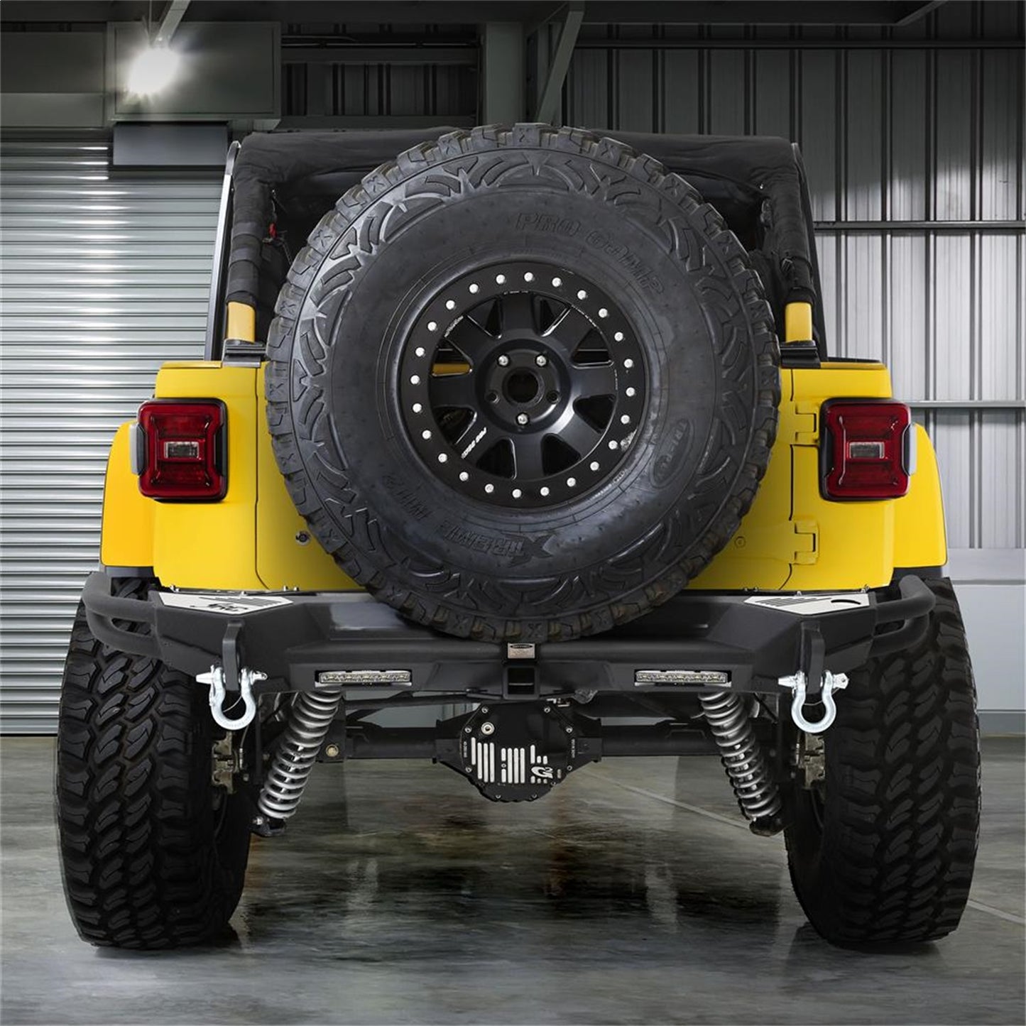 Smittybilt SRC GEN 2 Rear Bumper Textured Black Incl. D-Ring and Winch Plate I 77714