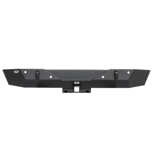 Smittybilt XRC Rear Bumper Matte Black Textured Powder Coat Incl. Receiver Hitch[Class III] D-Rings I 77855