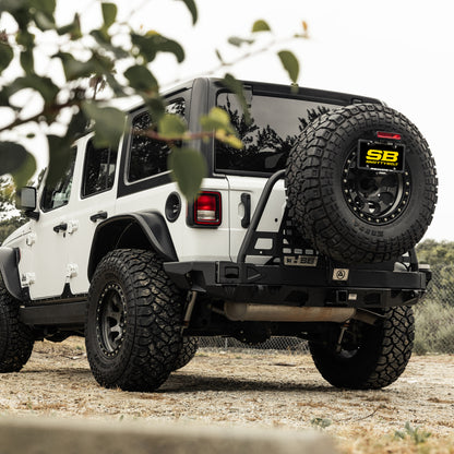 Smittybilt Atlas Rear Bumper with Tire Gate for 2018-Current Jeep Wrangler JL 77897