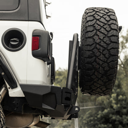 Smittybilt Atlas Rear Bumper with Tire Gate for 2018-Current Jeep Wrangler JL 77897