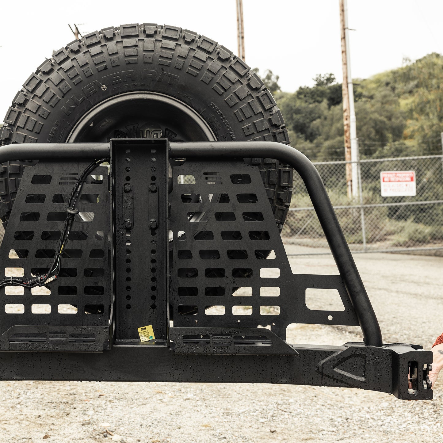 Smittybilt Atlas Rear Bumper with Tire Gate for 2018-Current Jeep Wrangler JL 77897