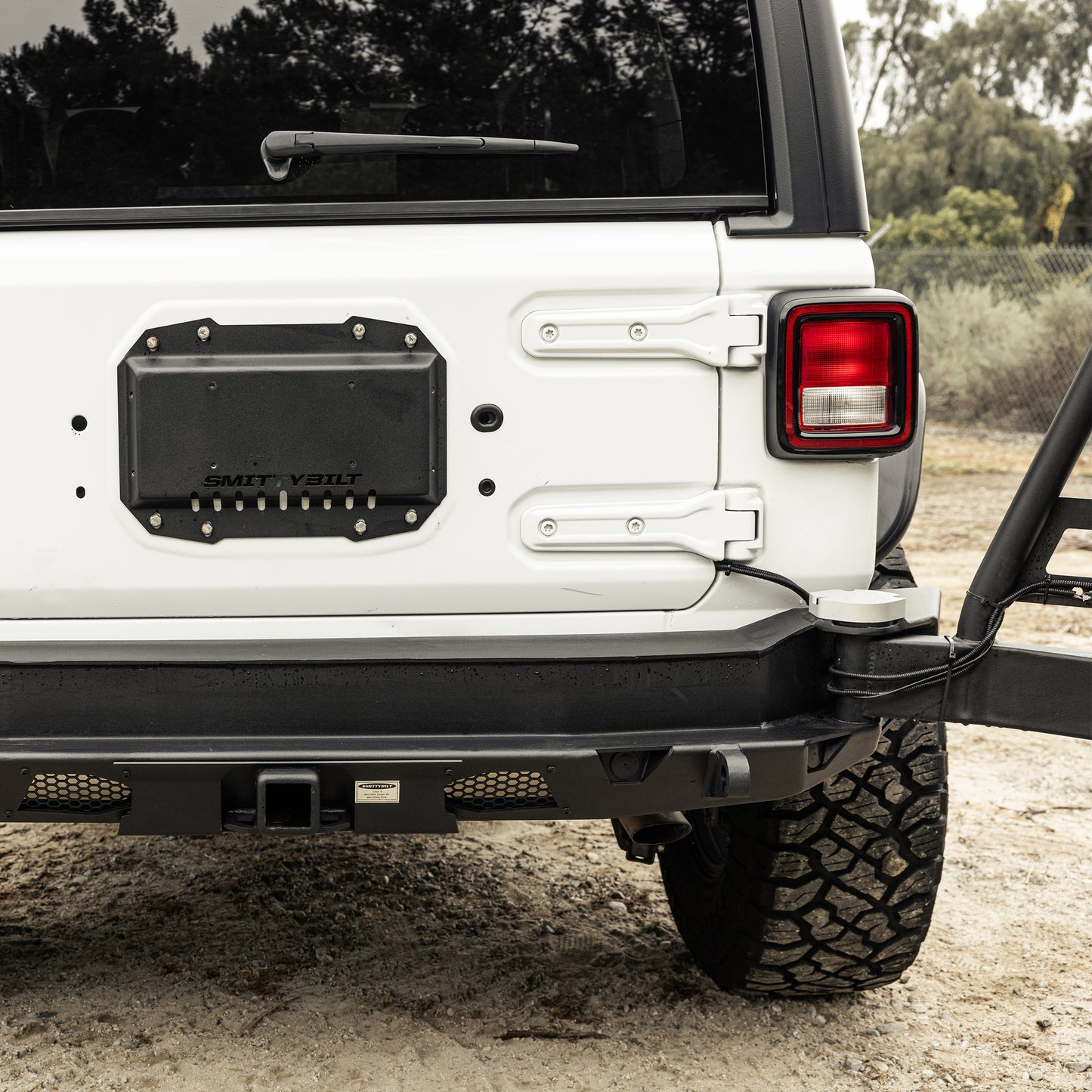 Smittybilt Atlas Rear Bumper with Tire Gate for 2018-Current Jeep Wrangler JL 77897