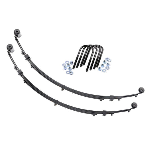 ROUGH COUNTRY Front Leaf Springs | 4" Lift | Pair | Jeep Wrangler YJ 4WD (1987-1995) | 8010Kit