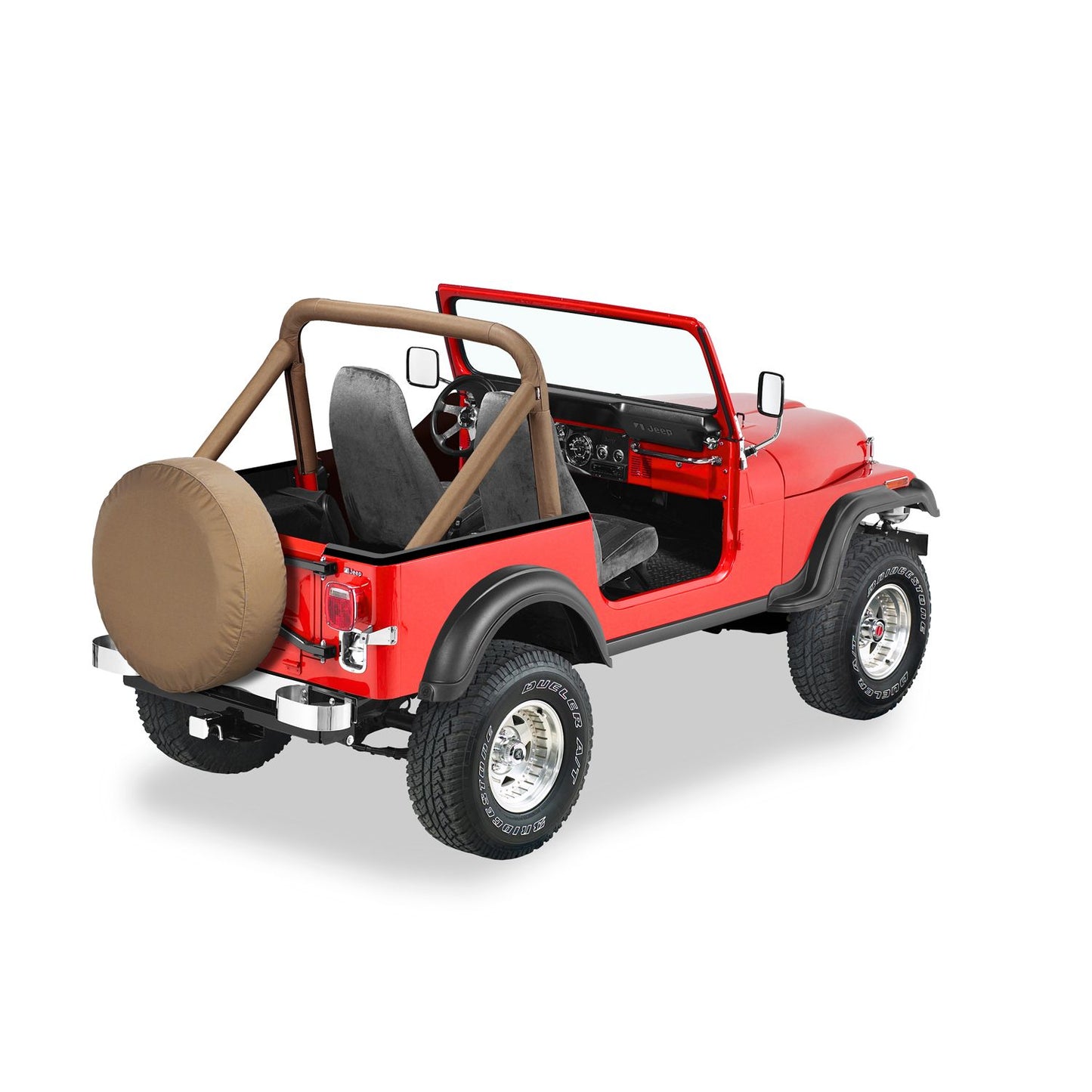 BESTOP | Jeep Sport Bar Covers For Jeep 1980-1983 CJ5 Tan Bestop | 80007-04