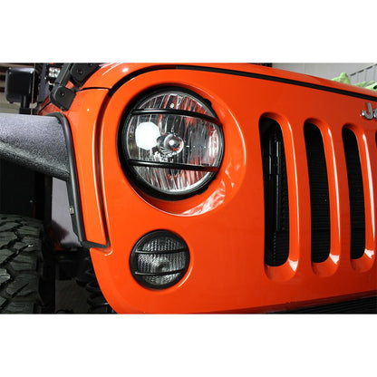 KENTROL Jeep JK Front Marker Covers Pair 07-18 Wrangler JK Textured Black Kentrol  80009