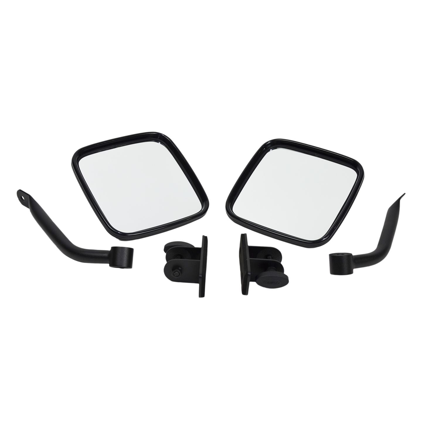 KENTROL Jeep TJ/JK E-Z Detach Mirrors Pair 97-18 Wrangler TJ/JK Textured Black Kentrol  80496