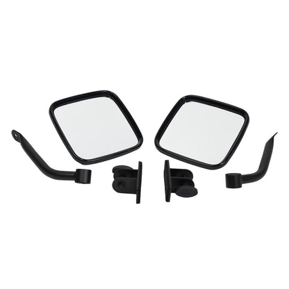 KENTROL Jeep TJ/JK E-Z Detach Mirrors Pair 97-18 Wrangler TJ/JK Textured Black Kentrol  80496
