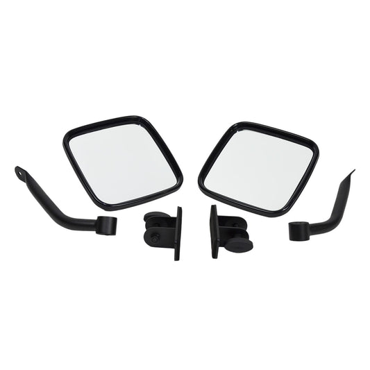 KENTROL Jeep TJ/JK E-Z Detach Mirrors Pair 97-18 Wrangler TJ/JK Textured Black Kentrol  80496