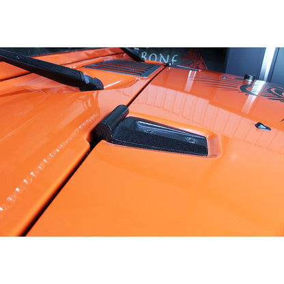 Kentrol Hood Hinges (Black Textured Stainless) for 2007-2018 JK 80572