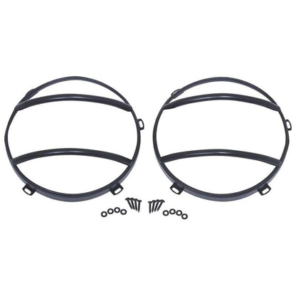 KENTROL Jeep JK Euro Headlight Guards Pair 07-18 Wrangler JK Textured Black Kentrol  80573