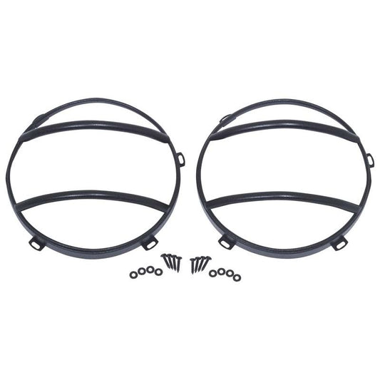 KENTROL Jeep JK Euro Headlight Guards Pair 07-18 Wrangler JK Textured Black Kentrol  80573