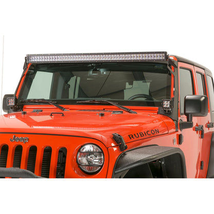 KENTROL Jeep JK Euro Headlight Guards Pair 07-18 Wrangler JK Textured Black Kentrol  80573