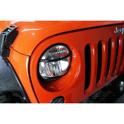 KENTROL Jeep JK Euro Headlight Guards Pair 07-18 Wrangler JK Textured Black Kentrol  80573