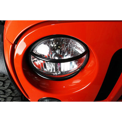 KENTROL Jeep JK Euro Headlight Guards Pair 07-18 Wrangler JK Textured Black Kentrol  80573