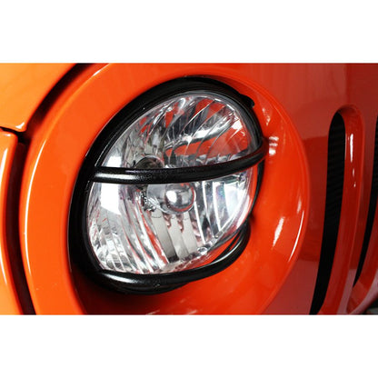 KENTROL Jeep JK Euro Headlight Guards Pair 07-18 Wrangler JK Textured Black Kentrol  80573