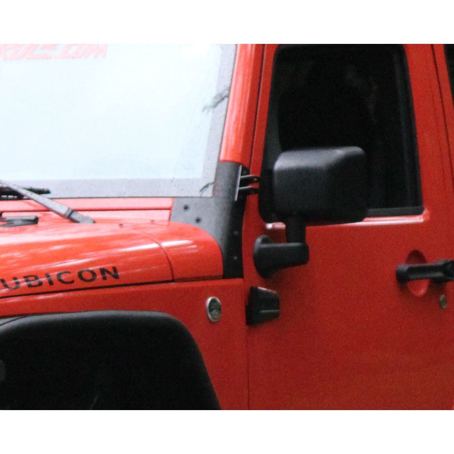 KENTROL Jeep JK Windshield Supports Pair 07-18 Wrangler JK Textured Black Kentrol  80574