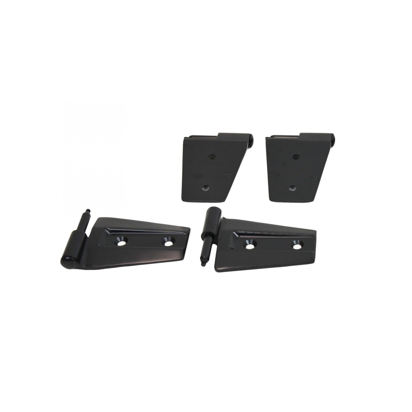 Kentrol Door Hinge Set (4 pieces) - Black Textured Stainless for 2007-2018 Jeep Wrangler JK 80575