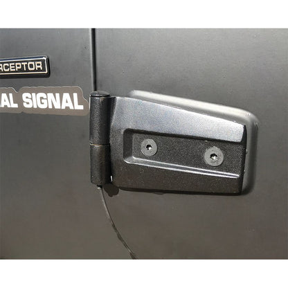 Kentrol Door Hinge Set (4 pieces) - Black Textured Stainless for 2007-2018 Jeep Wrangler JK 80575