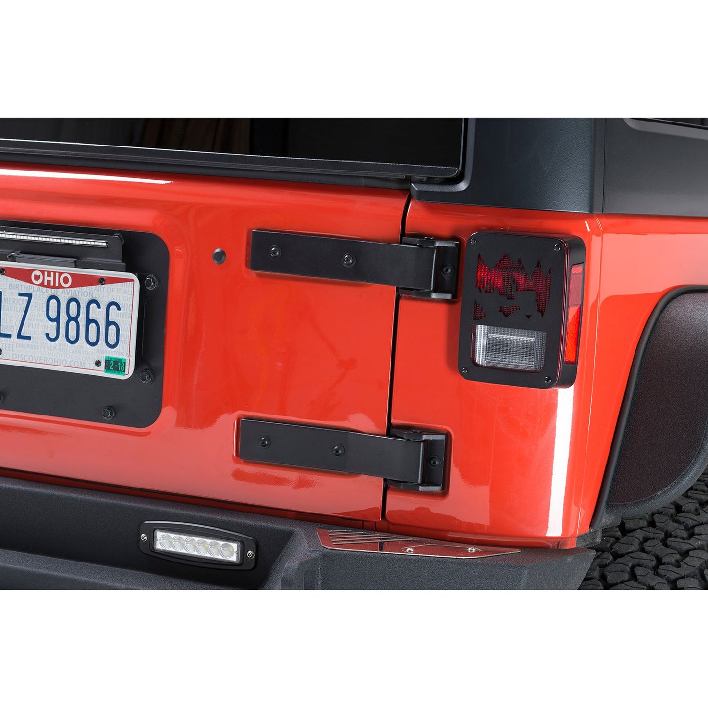 KENTROL Jeep JK Tailgate Hinge Pair 07-18 Wrangler JK Textured Black Kentrol  80578