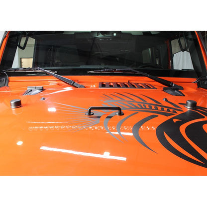 KENTROL Jeep JK Hood Kit Without Hood Catch 07-18 Wrangler JK Textured Black Kentrol  80588WHC