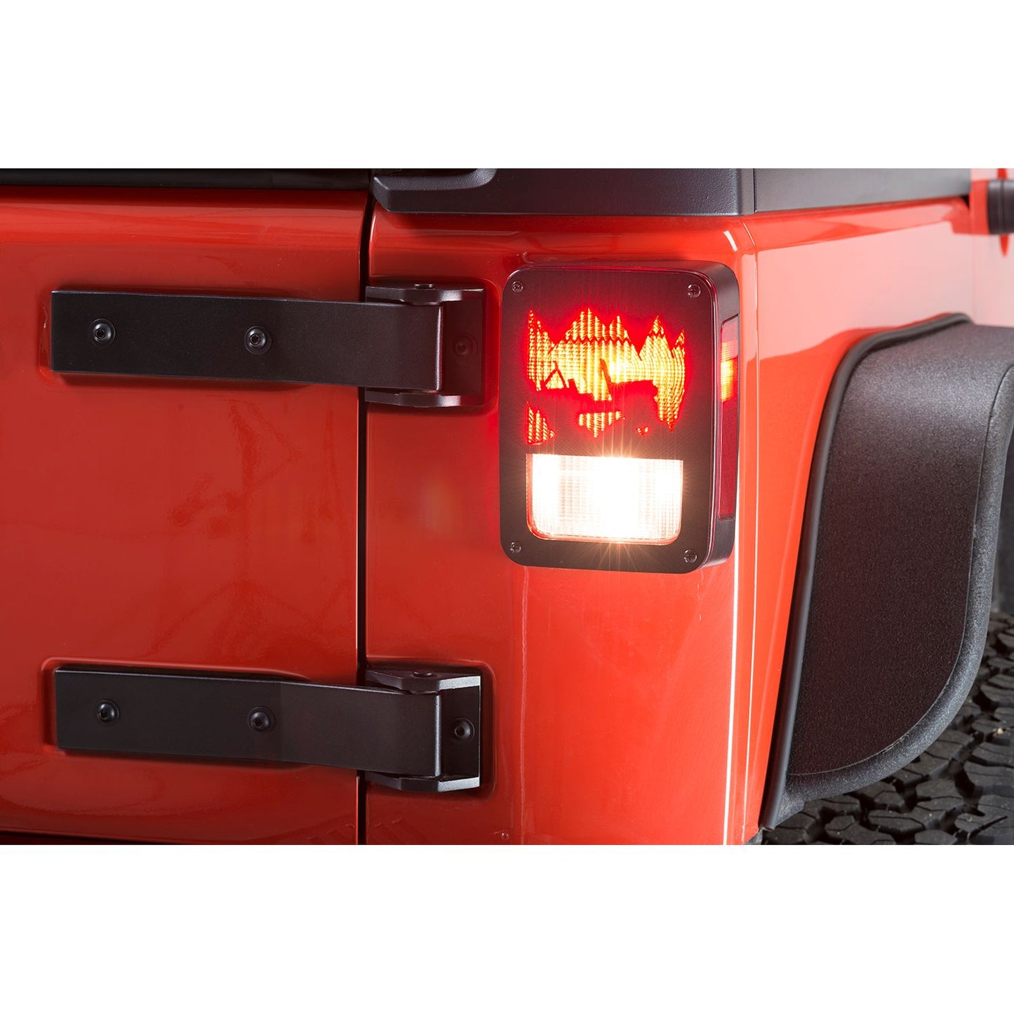 Kentrol Heritage Tail Light Cover for 07-18 Jeep Wrangler JK 80702
