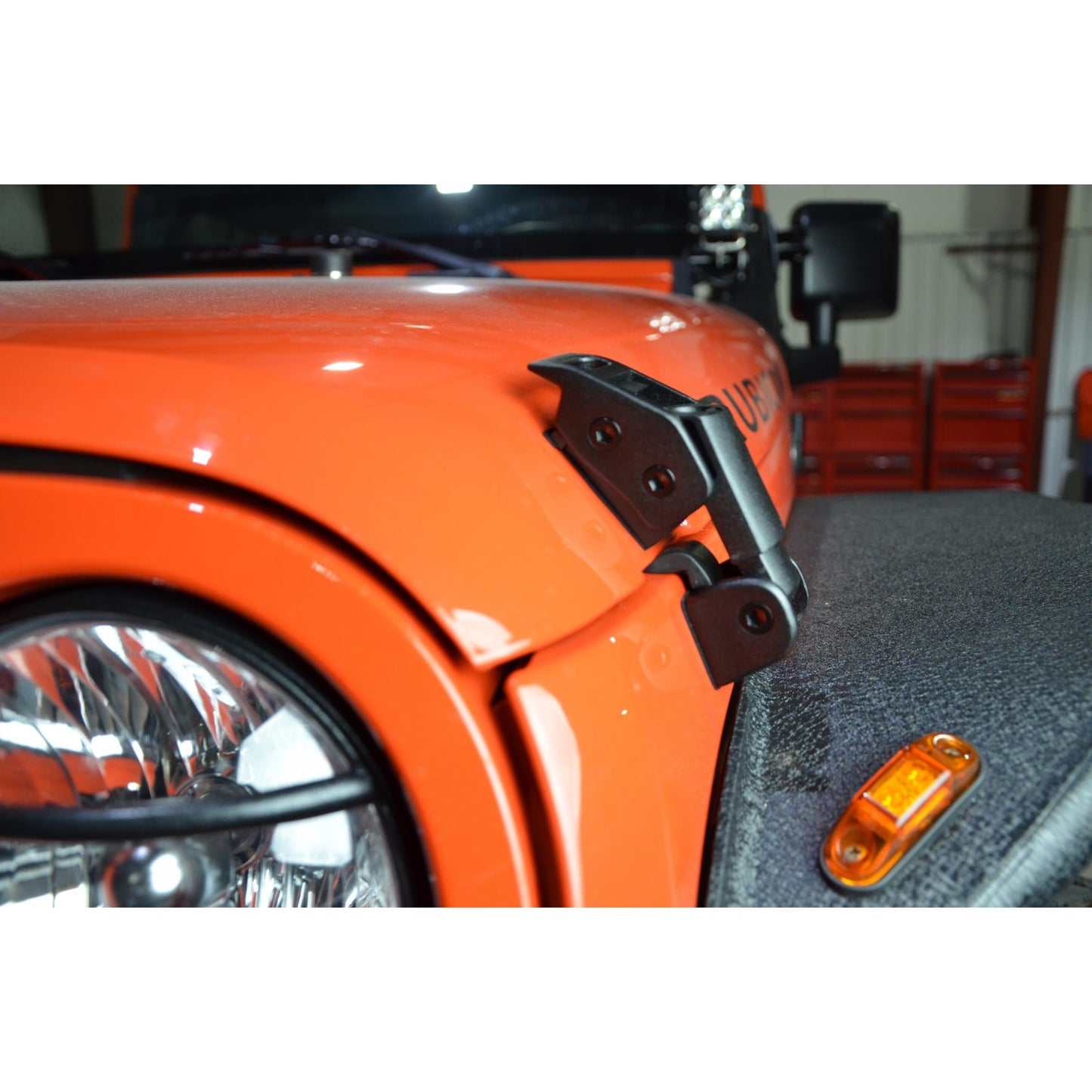 KENTROL Jeep JK Hood Catch Kit 07-18 Wrangler JK Textured Black Kentrol  80704