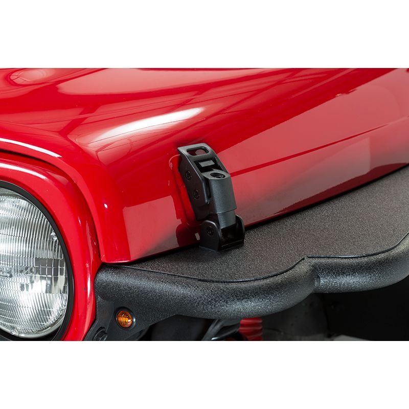 KENTROL Jeep TJ Hood Catch Kit 97-06 Wrangler TJ Textured Black Kentrol  80705