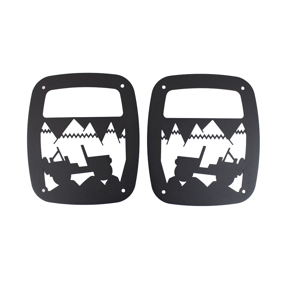 KENTROL Jeep TJ Heritage Taillight Guard 97-06 Wrangler TJ Textured Black Kentrol  80709