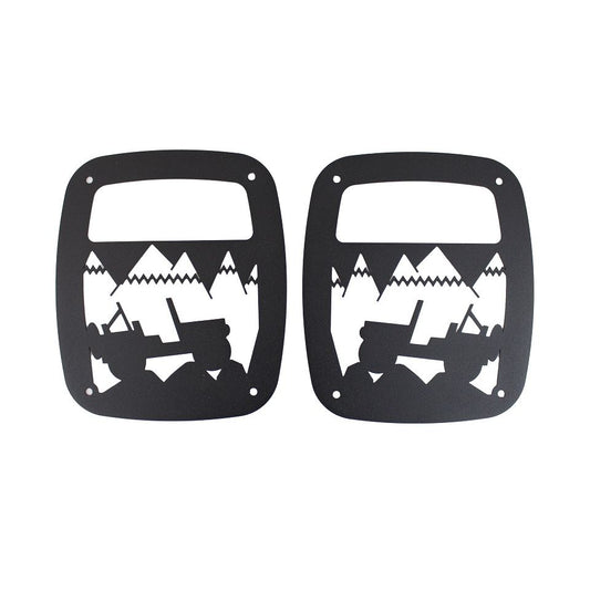 KENTROL Jeep TJ Heritage Taillight Guard 97-06 Wrangler TJ Textured Black Kentrol  80709