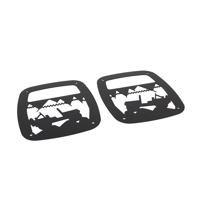 KENTROL Jeep TJ Heritage Taillight Guard 97-06 Wrangler TJ Textured Black Kentrol  80709