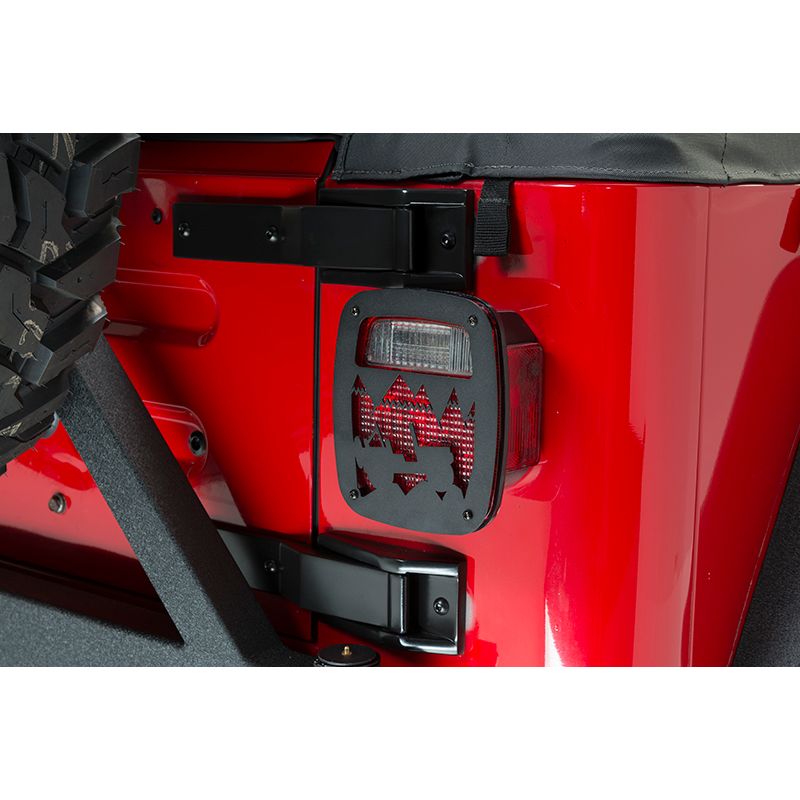 KENTROL Jeep TJ Heritage Taillight Guard 97-06 Wrangler TJ Textured Black Kentrol  80709