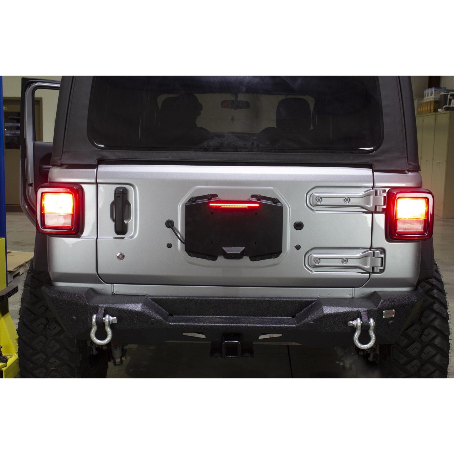 Kentrol JL BackSide License Plate Mount with LED for 18+ Jeep Wrangler JL 80718