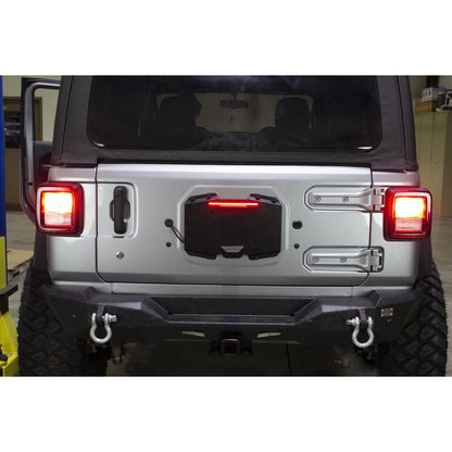 Kentrol JL BackSide License Plate Mount with LED for 18+ Jeep Wrangler JL 80718