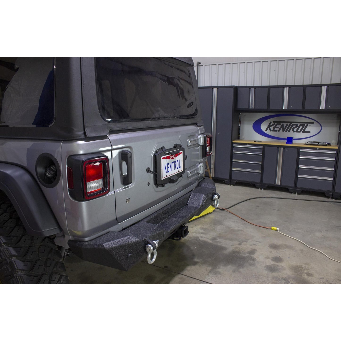 Kentrol JL BackSide License Plate Mount with LED for 18+ Jeep Wrangler JL 80718