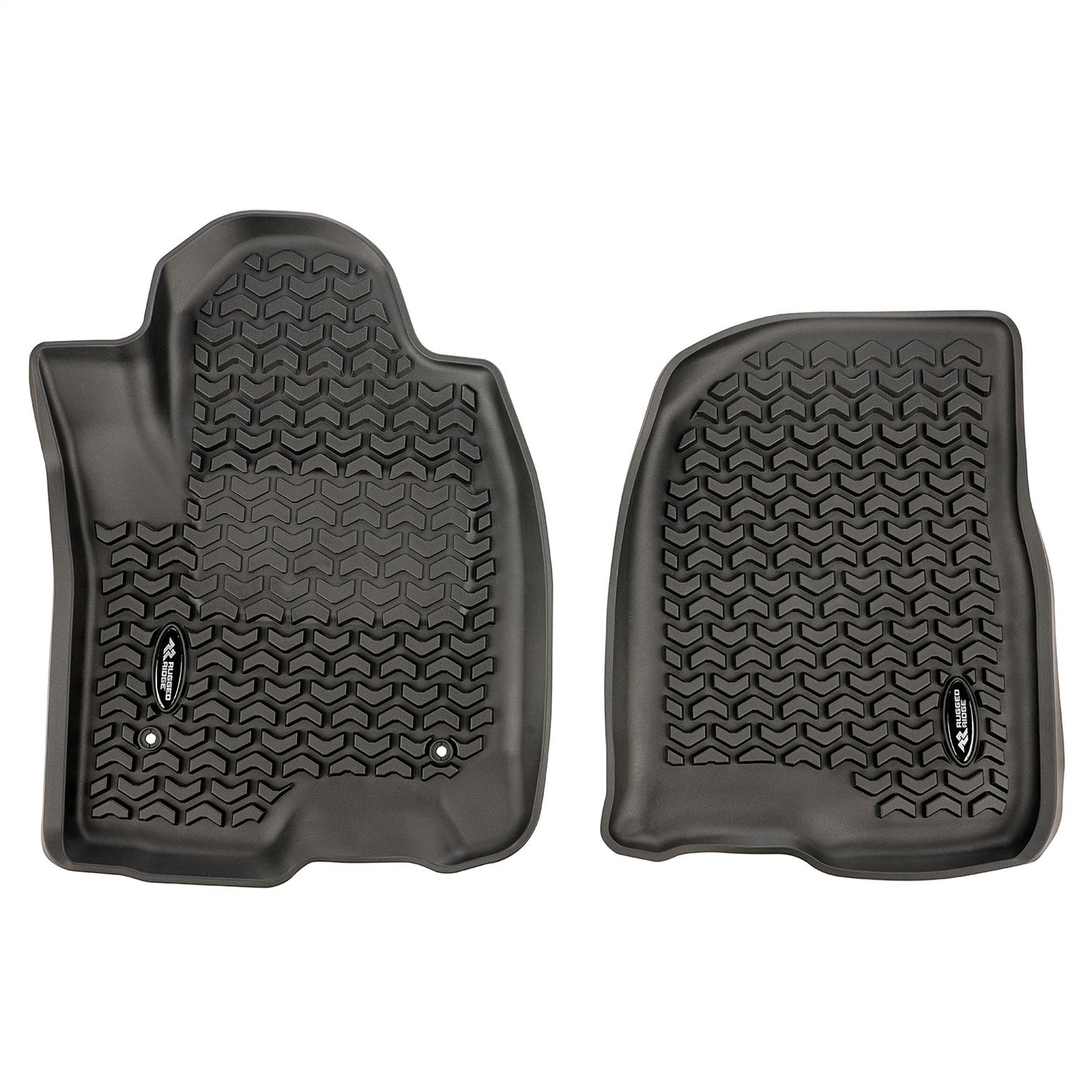 RUGGED RIDGE | 82901.32 | Floor Liner, Front, Black; 2019 Chevy Silverado Crew Cab