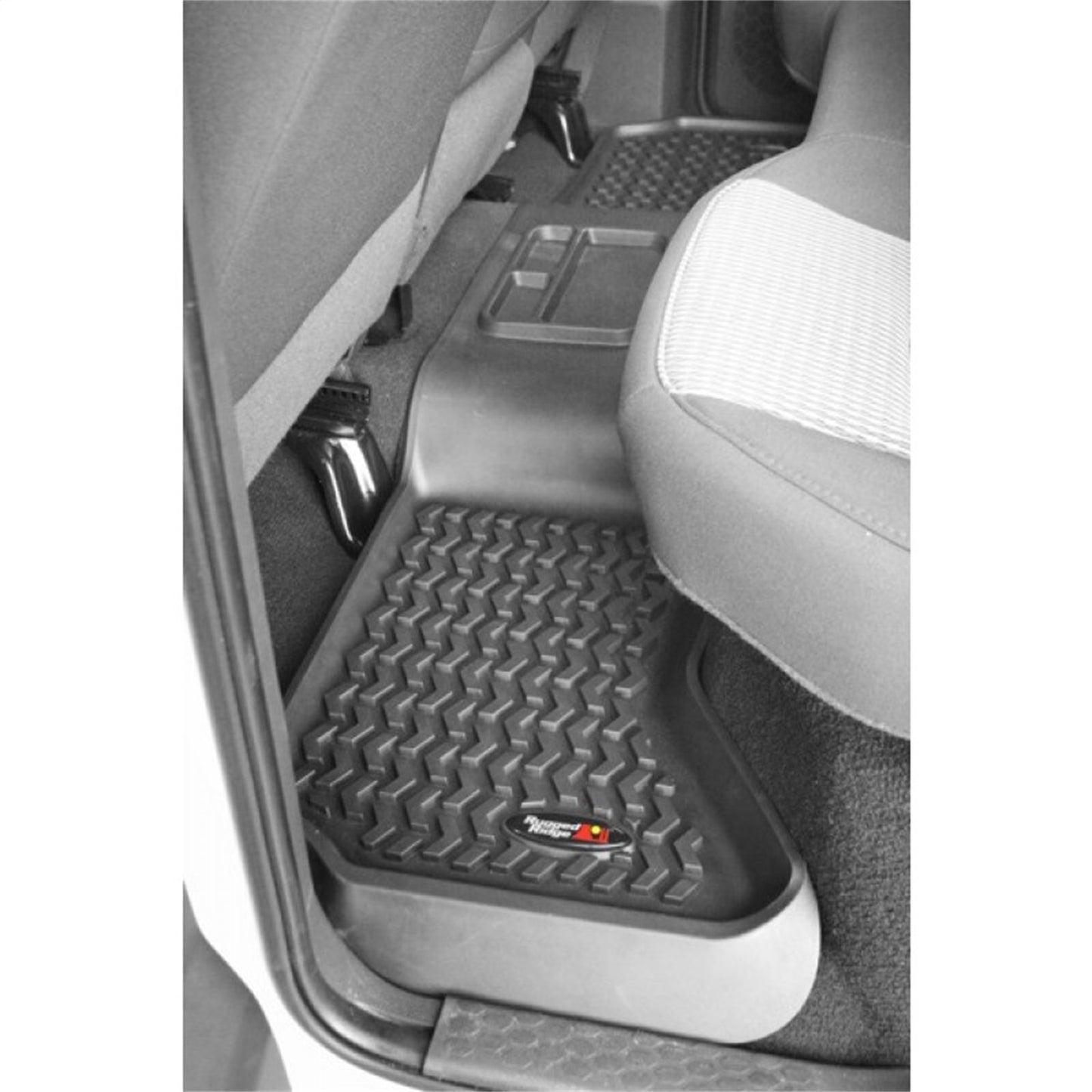 RUGGED RIDGE | 82953.1 | Floor Liner,Rear 1-Pc,Black,02-16 Ram 1500/2500/3500 Quad Cab