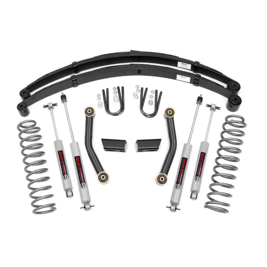 ROUGH COUNTRY 3 Inch Lift Kit | Series II | RR Springs | Jeep Cherokee XJ 2WD/4WD (84-01) | 630XN2