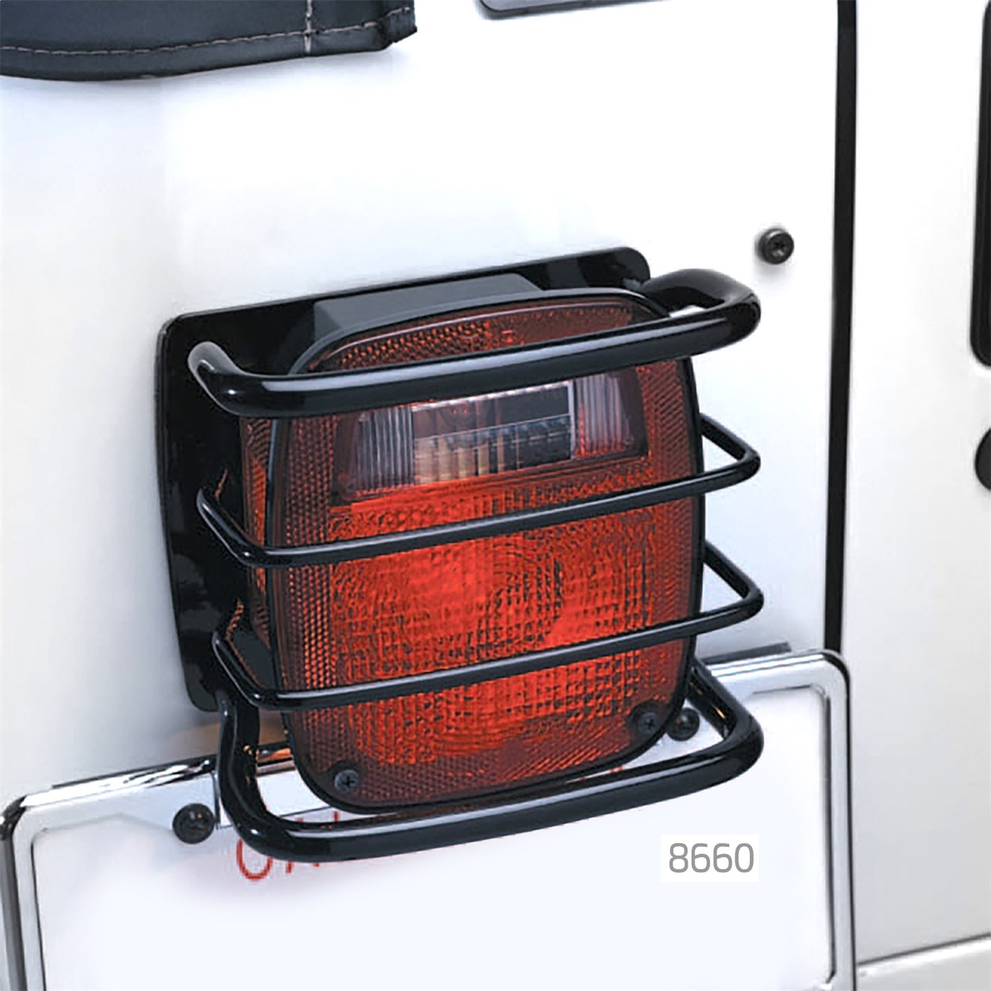 Smittybilt Euro Taillight Guard Stainless Steel No Drill Installation I 8460