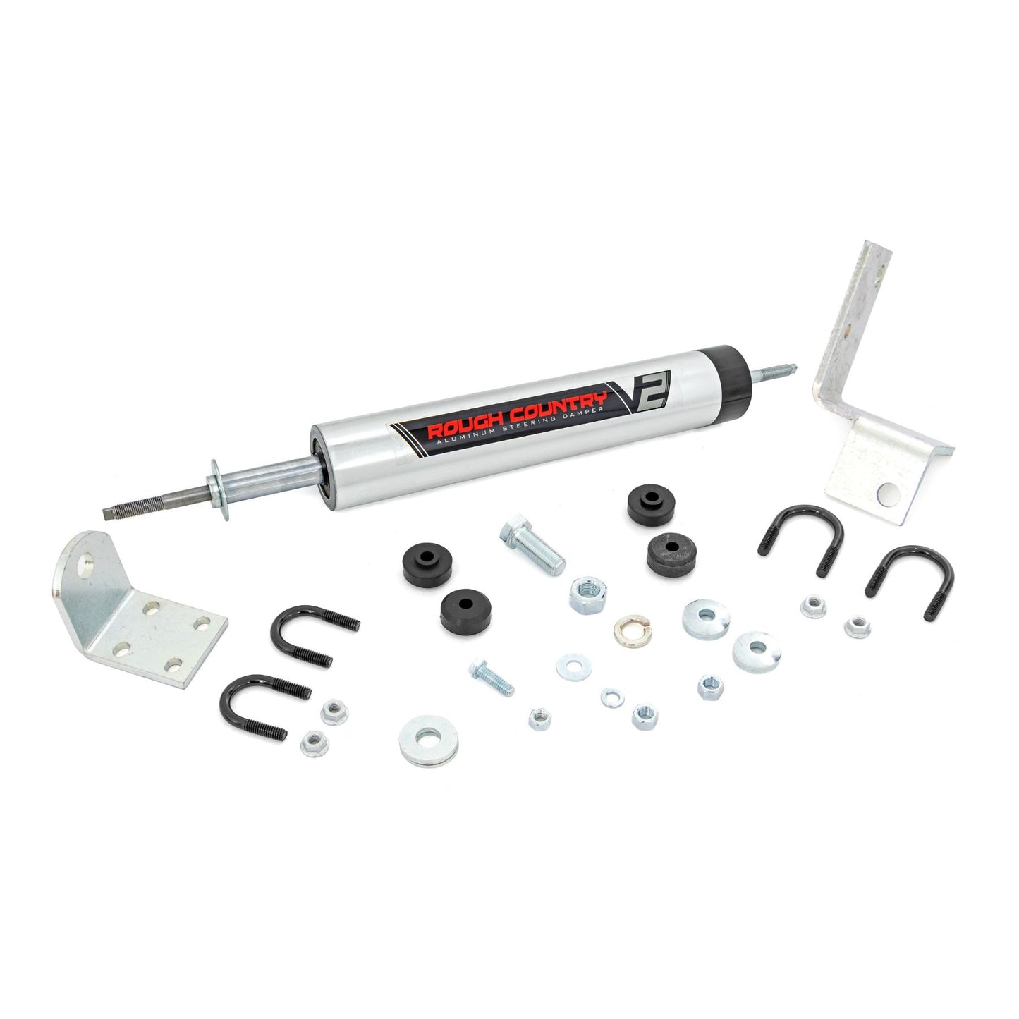 ROUGH COUNTRY V2 Steering Stabilizer | 0-3 Inch Lift | Chevy/GMC Sierra 1500/Silverado 1500/Tahoe/Yukon (92-06) | 8732670