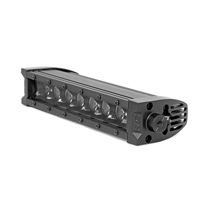 ROUGH COUNTRY 8 Inch Black Series LED Light Bar | Single Row | Cool White DRL | Pair | 70728BLDRL