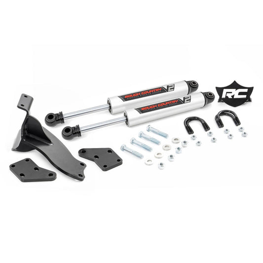 ROUGH COUNTRY V2 Steering Stabilizer | Dual | 2.5-8 Inch Lift | Ram 2500 (14-25)/3500 (13-25)  | 8749470