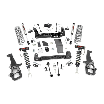 Rough Country V2 Shocks & Rear Variable Rate Coils 6 Inch Lift Kit I 33257
