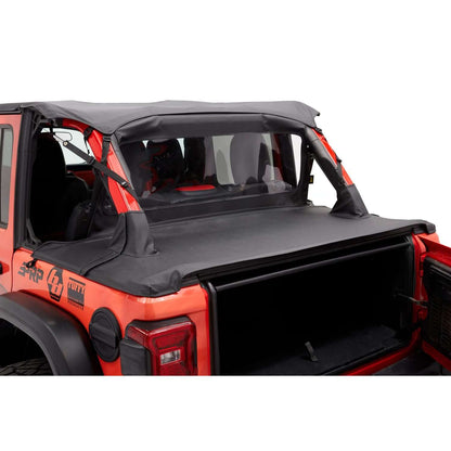 BESTOP | Cargo Deck Covers For Jeep 2018-2023 Wrangler JL 4 Door Factory Soft top Removed No Belt Rail Channels Black Diamond Bestop | 90036-35
